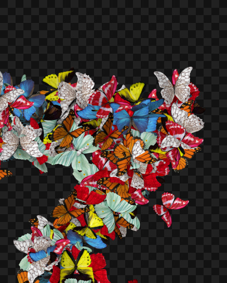 7 from Spring Butterfly Text on Yellow Images Creative Fonts - S71639