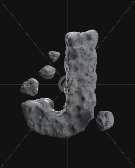 Letter J from Asteroid font on Yellow Images Creative Fonts - S71891