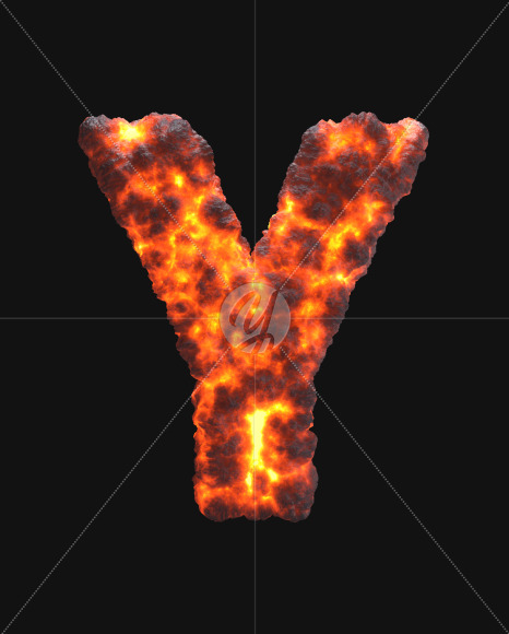 Letter Y from Lava font on Yellow Images Creative Fonts - S72014