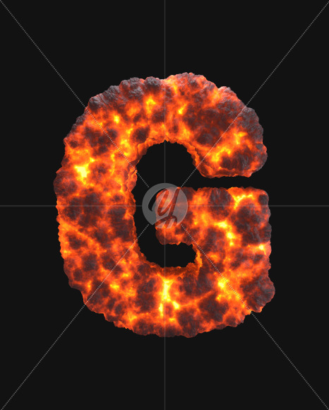 Letter G from Lava font on Yellow Images Creative Fonts - S71996