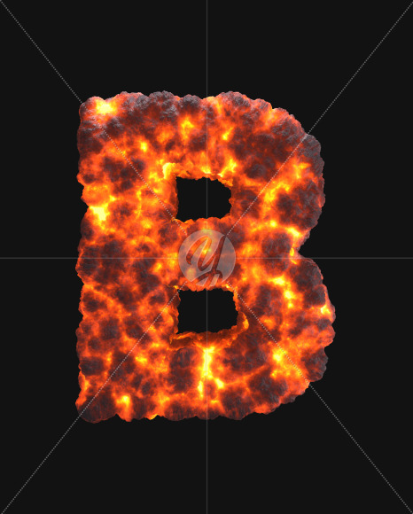 Letter B from Lava font on Yellow Images Creative Fonts - S71991