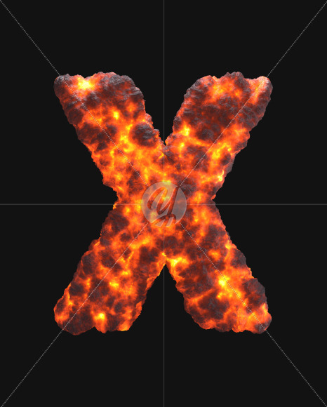 Letter X from Lava font on Yellow Images Creative Fonts - S72013