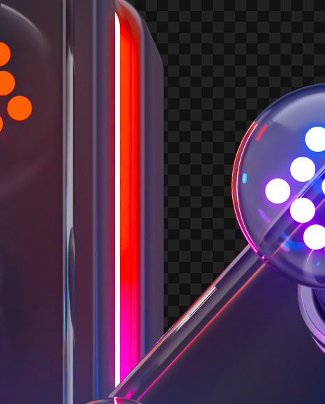 K on from Pop Neon 3d on-off alphabet on Yellow Images Creative Fonts - S72163