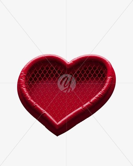 Heart from Fight night - red alphabet on Yellow Images Creative Fonts - S72434