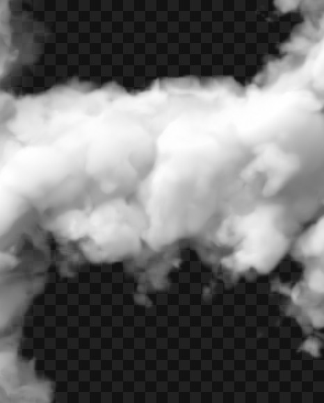 Letter B from White Dense Clouds on Yellow Images Creative Fonts - S72693