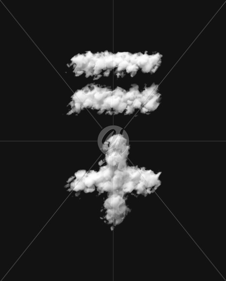 += from White Dense Clouds on Yellow Images Creative Fonts - S72730