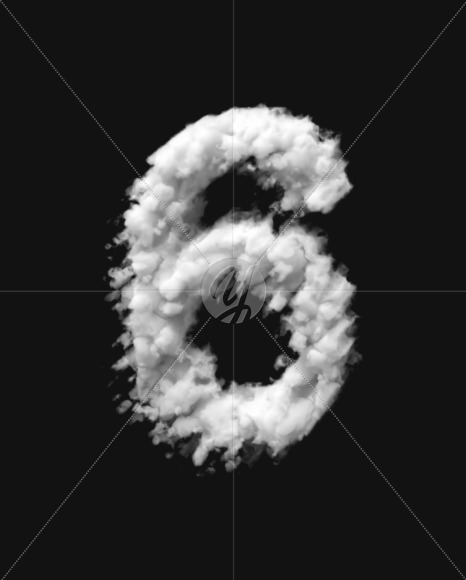 6 from White Dense Clouds on Yellow Images Creative Fonts - S72723