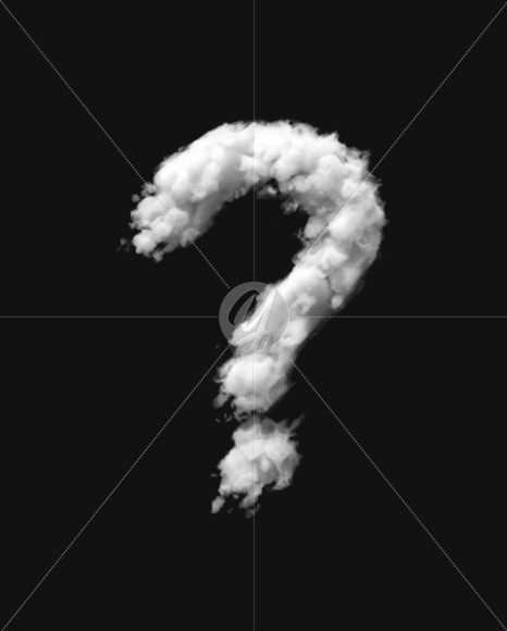 question-mark from White Dense Clouds on Yellow Images Creative Fonts - S72729