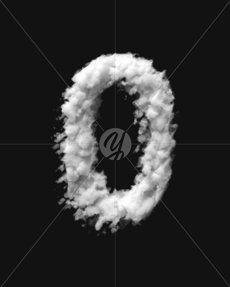 0 from White Dense Clouds on Yellow Images Creative Fonts - S72727