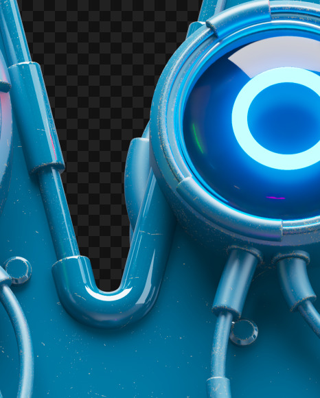 Letter W from Nuclear smile alphabet on Yellow Images Creative Fonts - S72778