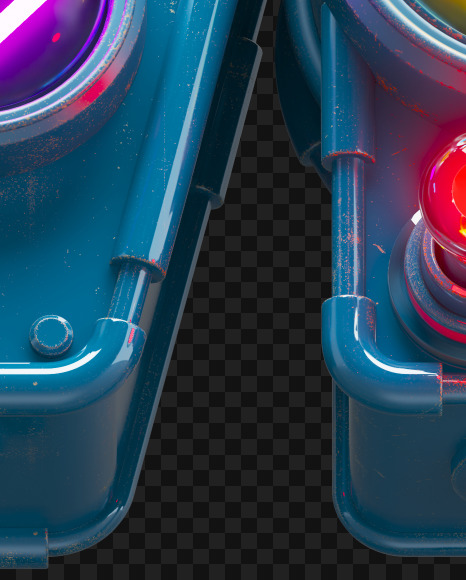 Letter M from Nuclear smile alphabet on Yellow Images Creative Fonts - S72759