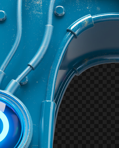 Letter O from Nuclear smile alphabet on Yellow Images Creative Fonts - S72763