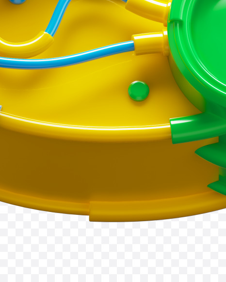 U off from Machine Toy alphabet on Yellow Images Creative Fonts - S72946