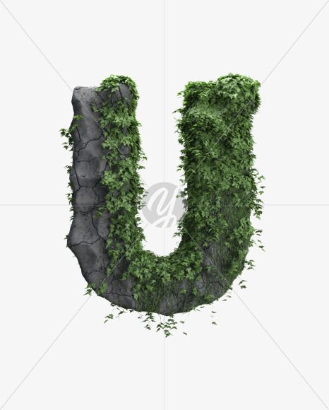 Letter U from Ivy font on Yellow Images Creative Fonts - S73396