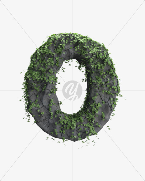 Letter O from Ivy font on Yellow Images Creative Fonts - S73390