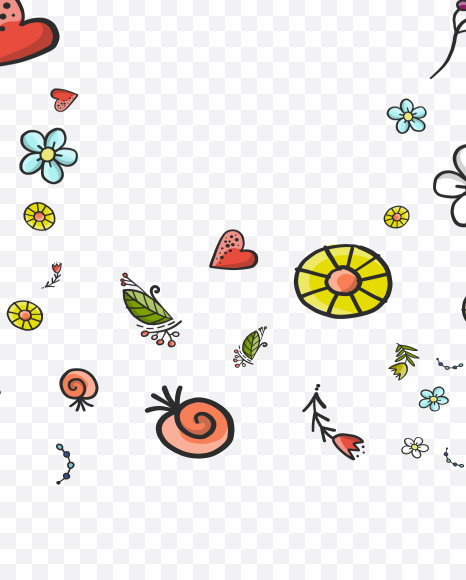 0 from Doodle Patterned Nature Font on Yellow Images Creative Fonts - S73081