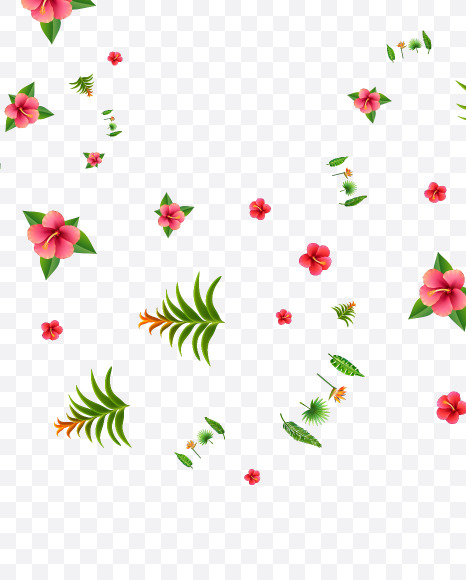 5 from Tropical Leaves Font on Yellow Images Creative Fonts - S73139