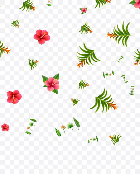 Letter V from Tropical Leaves Font on Yellow Images Creative Fonts - S73166