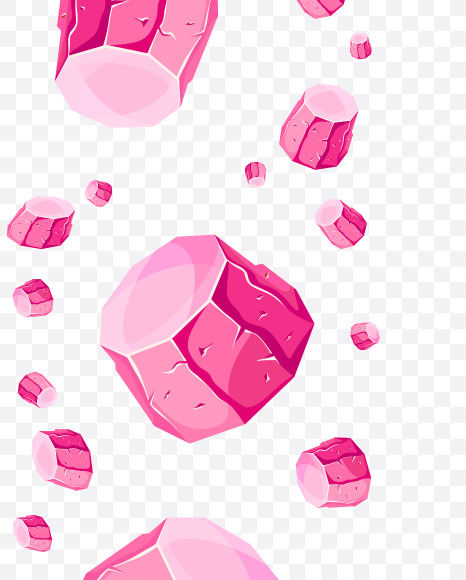 Letter O from Pink Crystal Stone Font on Yellow Images Creative Fonts - S73300