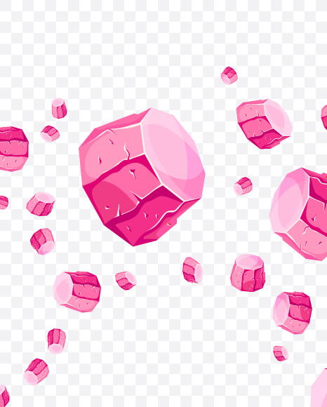 2 from Pink Crystal Stone Font on Yellow Images Creative Fonts - S73276