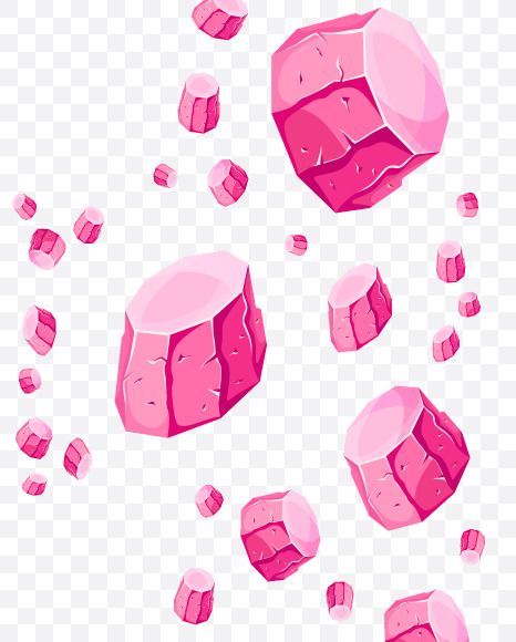 9 from Pink Crystal Stone Font on Yellow Images Creative Fonts - S73283