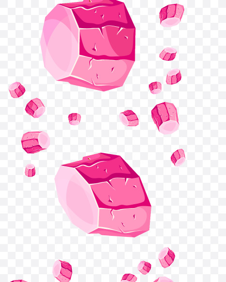 Letter N from Pink Crystal Stone Font on Yellow Images Creative Fonts - S73315