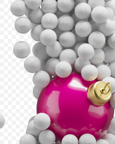 5 from Christmas balls on Yellow Images Creative Fonts - S73568