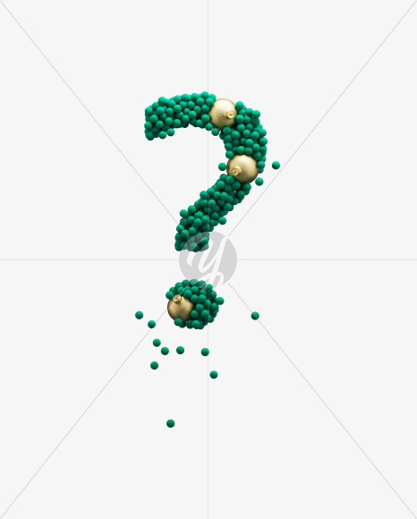 Question from Green Christmas balls on Yellow Images Creative Fonts - S73619