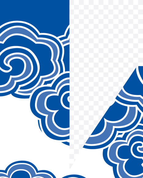 11 from Chinese style blue and white porcelain decorated with letters on Yellow Images Creative Fonts - S73718