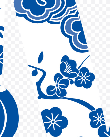 13 from Chinese style blue and white porcelain decorated with letters on Yellow Images Creative Fonts - S73720