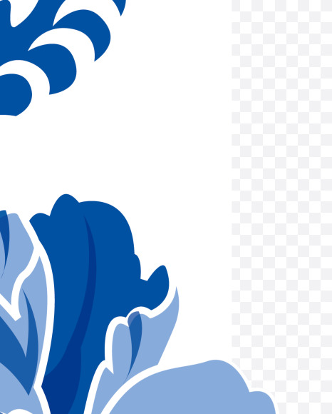 12 from Chinese style blue and white porcelain decorated with letters on Yellow Images Creative Fonts - S73719