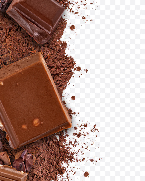 Letter H from Letter made of chocolate on Yellow Images Creative Fonts - S73742
