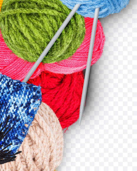 Letter W from Letters made of knitting yarn on Yellow Images Creative Fonts - S73784