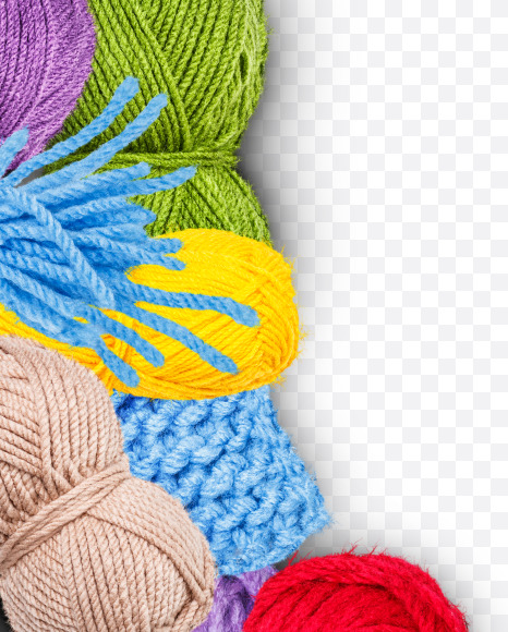 Letter T from Letters made of knitting yarn on Yellow Images Creative Fonts - S73781