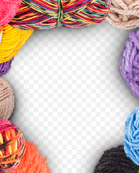 Letter H from Letters made of knitting yarn on Yellow Images Creative Fonts - S73769