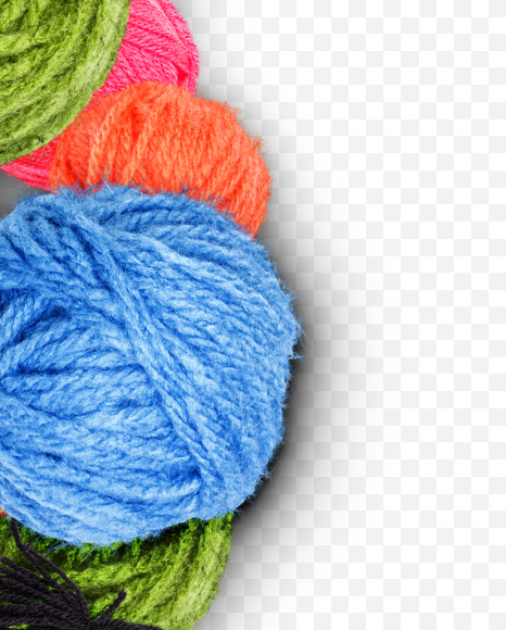 Letter P from Letters made of knitting yarn on Yellow Images Creative Fonts - S73777