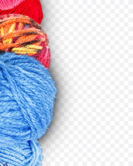 Letter D from Letters made of knitting yarn on Yellow Images Creative Fonts - S73765