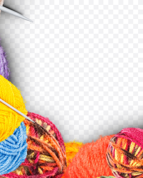 Letter U from Letters made of knitting yarn on Yellow Images Creative Fonts - S73782