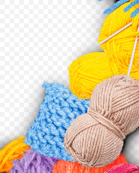 Letter X from Letters made of knitting yarn on Yellow Images Creative Fonts - S73785