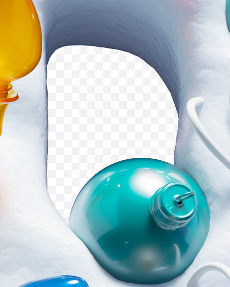 Letter R from Snow Garland alphabet on Yellow Images Creative Fonts - S73893
