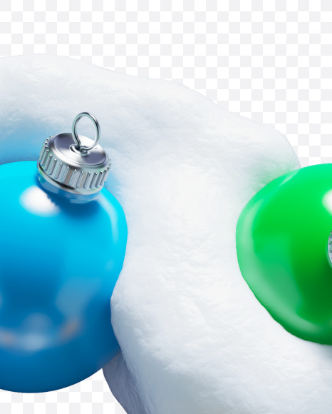 Letter Q from Christmas snowballs on Yellow Images Creative Fonts - S74097