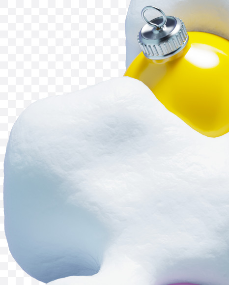 Euro from Christmas snowballs on Yellow Images Creative Fonts - S74137