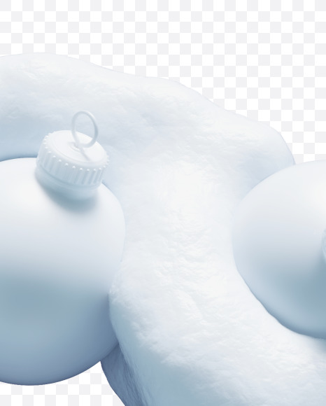Q white from Christmas snowballs on Yellow Images Creative Fonts - S74098