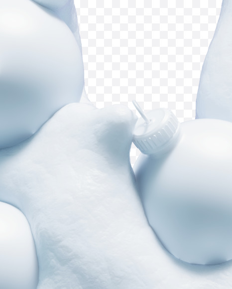 W white from Christmas snowballs on Yellow Images Creative Fonts - S74110