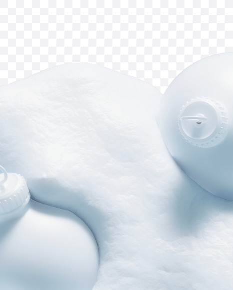 Heart white from Christmas snowballs on Yellow Images Creative Fonts - S74142