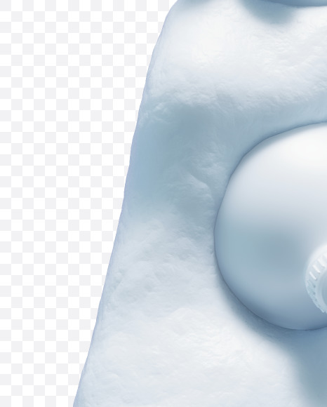 A white from Christmas snowballs on Yellow Images Creative Fonts - S74068