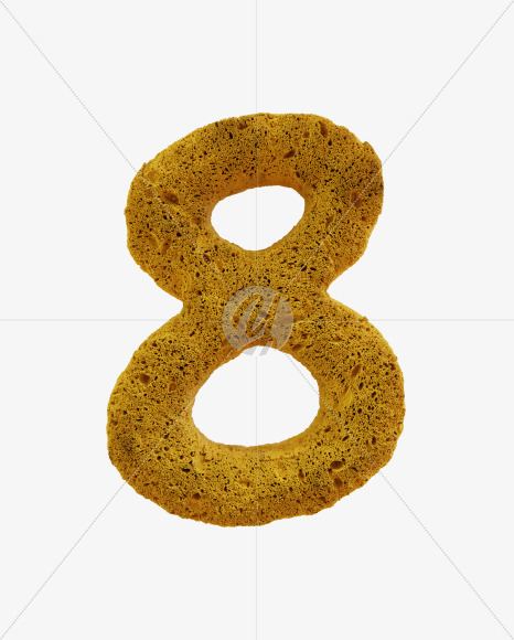 8 from Yellow sponge alphabet on Yellow Images Creative Fonts - S74251