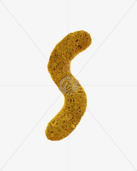 Letter S from Yellow sponge alphabet on Yellow Images Creative Fonts - S74235