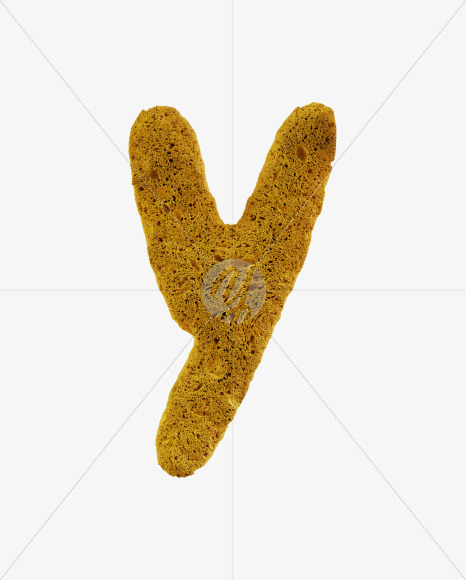 Letter Y from Yellow sponge alphabet on Yellow Images Creative Fonts - S74241