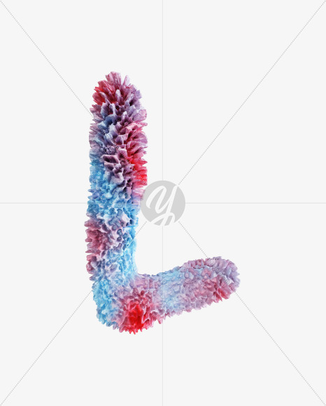 Letter L from Coral Reef alphabet on Yellow Images Creative Fonts - S74339